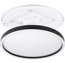 Ronde LED-plafondlamp met zwarte rand en witte diffuser, inclusief LED-module.