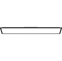 Rechthoekig led-paneel met zwart frame, vlakke opbouwlamp.