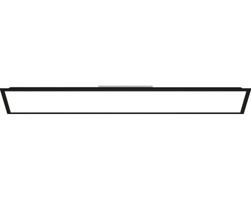 Rechthoekig led-paneel met zwart frame, vlakke opbouwlamp.