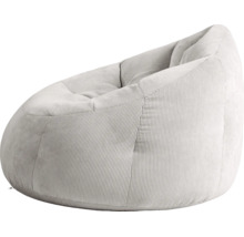 Lichte zitzak met zachte corduroy bekleding voor comfortabel zitten.