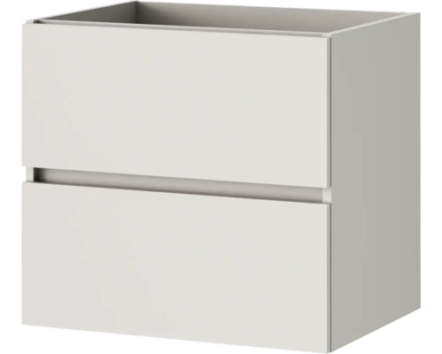 Wastafelonderkast voor de badkamer met twee laden en een greeploos ontwerp.