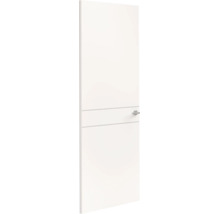 Witte binnendeur met twee horizontale groeven en moderne deurklink.