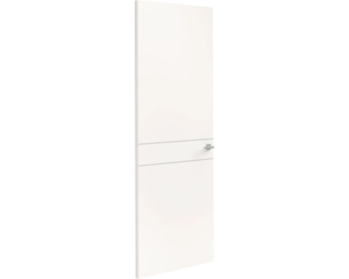 Witte binnendeur met twee horizontale groeven en moderne deurklink.