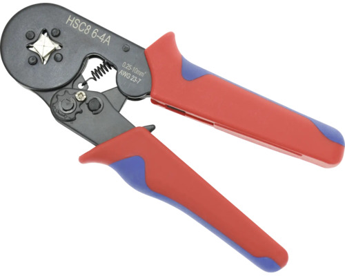 Adereindhulstang HSC8 6-4A voor 0,25 tot 10 millimeter kwadraat, zelfinstellend met ergonomische handgrepen.