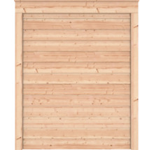 Houten tuinscherm met horizontale planken en een stevig frame.