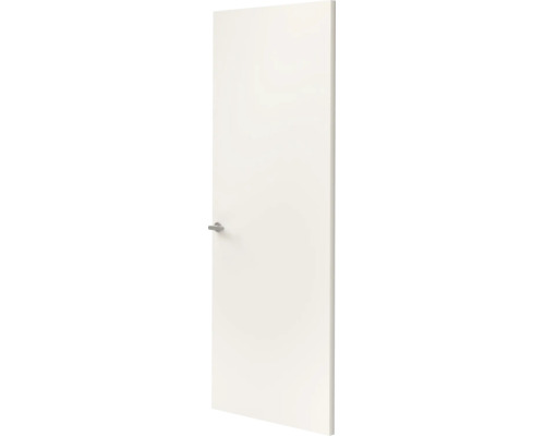 Witte binnendeur met een glad oppervlak en een zilverkleurige deurkruk.