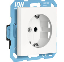 Randaarde stopcontact van ION INDUSTRIES voor inbouwmontage, 16 Ampère, 250 Volt, ION INDUSTRIES Logo.