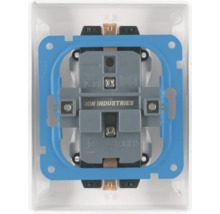 ION INDUSTRIES led-dimmerbasiselement voor inbouwmontage met blauw montageframe.