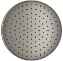 Ronde Grohe hoofddouche met veel sproeigaatjes voor een gelijkmatige straal.