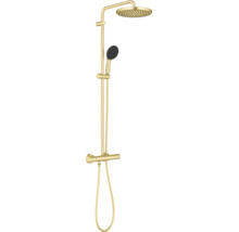 Grohe douchesysteem met thermostaatkraan, hoofddouche en handdouche in metaaloptiek