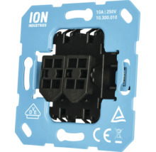 ION Industries schakelaarinbouwdeel met draagring, 10 Ampère, 250 Volt, VDE- en CE-gecertificeerd.