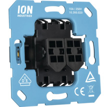 ION Industries inbouwschakelaar met metalen frame, geschikt voor 10 Ampère en 250 Volt, voorzien van keurmerken