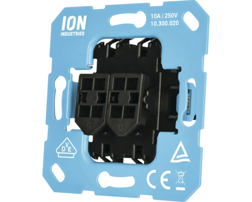 ION Industries wisselschakelaar basiselement, 10 Ampère, 250 Volt, met VDE- en CE-keurmerk.