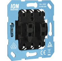 ION Industries Logo, inbouw wisselomschakelaar met montageplaat, tien ampère en tweehonderdvijftig volt