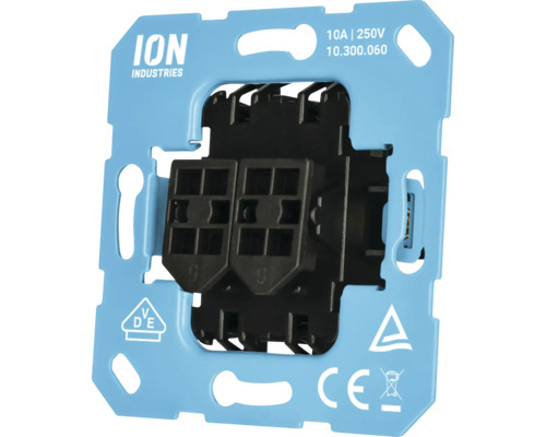 ION Industries dubbele schakelaar basiselement, 10 Ampere, 250 Volt.