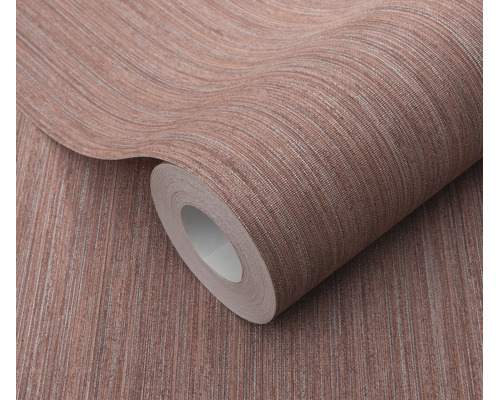 Een rol vliesbehang met een fijne textuur en verticaal streepmotief voor wanddecoratie.