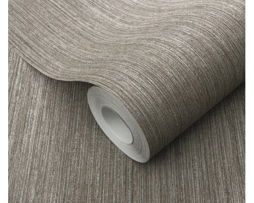 Behangrol met een fijne verticale strepenstructuur en textieloptiek.