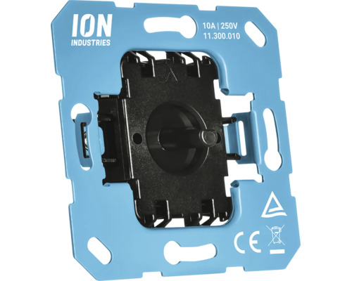 ION Industries dimmer inbouwelement met draagring en draaias voor draaidimmer.