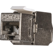 Netwerkmodule Cat zes A als Keystone module met metalen behuizing voor databekabeling