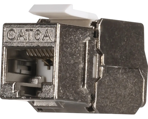 Netwerkmodule Cat zes A als Keystone module met metalen behuizing voor databekabeling
