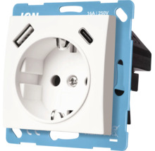 Stopcontact met USB aansluiting en randaarde