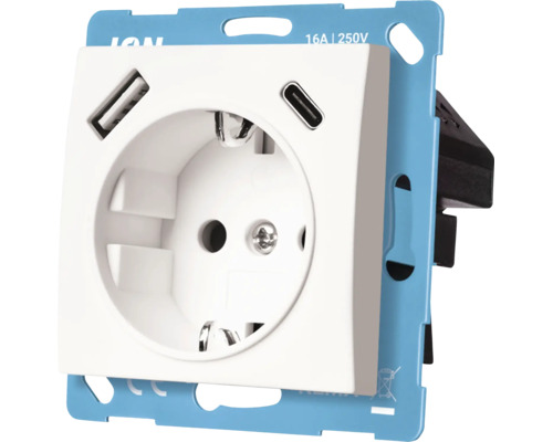 Stopcontact met USB aansluiting en randaarde