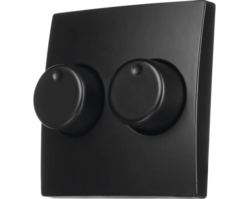 Dubbele draaidimmer met afdekraam in modern design voor het regelen van de lichtsterkte