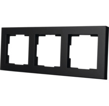 Drievoudig afdekraam voor schakelaars en wandcontactdozen voor horizontale of verticale montage