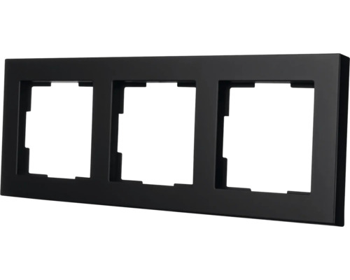 Drievoudig afdekraam voor schakelaars en wandcontactdozen voor horizontale of verticale montage