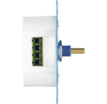Elektrische draaidimmer inzetstuk voor inbouwmontage met aansluitklemmen zijaanzicht