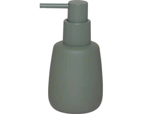 Matte groene zeepdispenser met pompkop.