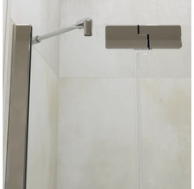 Douchewand beslagset van metaal met stabilisatiestang voor glazen douche