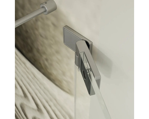 Wandmontage voor douchewand met metalen scharnier