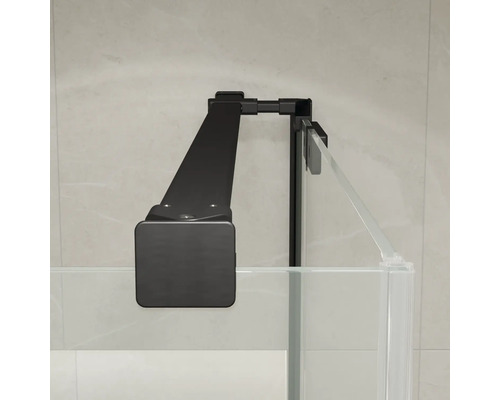 Douchewand stabilisatiestang voor douchewand van metaal in modern design