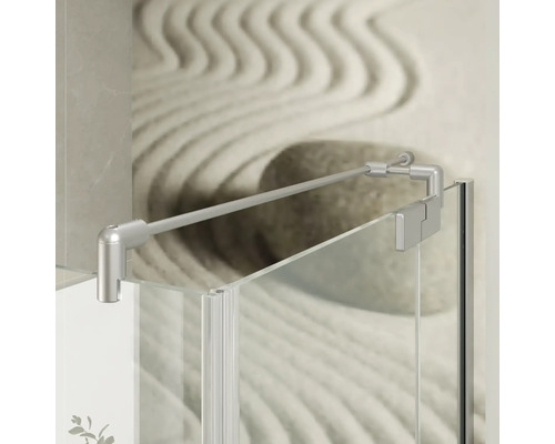 Stabilisatiestang voor glazen douchewand met wandaansluiting