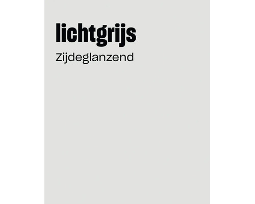 Kleurenpalet in lichtgrijs met zijdeglanzende glansgraad