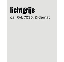 Kleurenpalet lichtgrijs circa RAL 7035 zijdemat