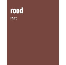 Kleurenkaart in matte rode tint voor muurverf