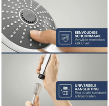 Grohe handdouche met antikalkfunctie en universele aansluiting voor alle standaard doucheslangen