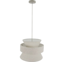 Moderne hanglamp met tweelagige stoffen kap voor gelijkmatige verlichting