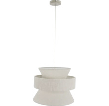 Moderne hanglamp met getrapte lampenkap van textiel voor plafondmontage