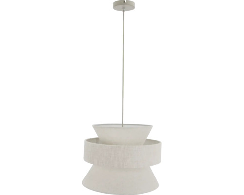 Moderne hanglamp met getrapte lampenkap van textiel voor plafondmontage