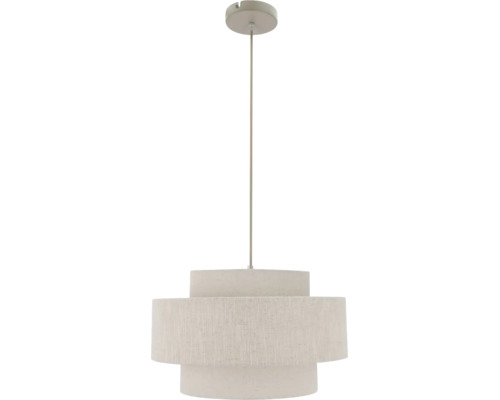 Moderne hanglamp met getrapte stoffen kap en plafondbevestiging