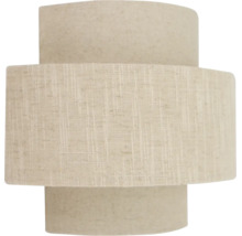 Moderne wandlamp met textielkap in cilindrische trapvorm voor decoratieve verlichting binnenshuis