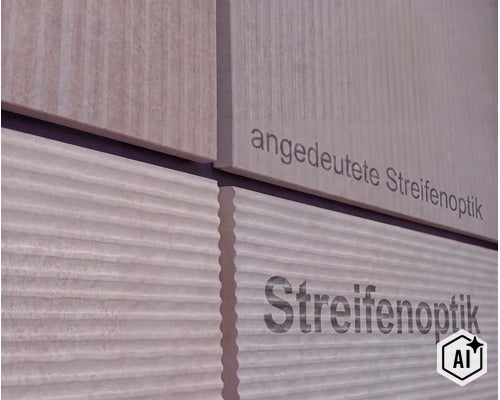 Tegelbekleding met streepoptiek en aangeduide streepoptiek in close-up (Image AI modified or generated)