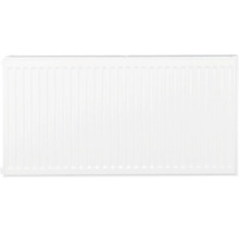 Paneelradiator voor wandmontage van staal met een geprofileerde voorzijde