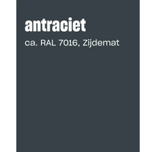 Kleurenkaart in antraciet circa RAL 7016 zijdemat