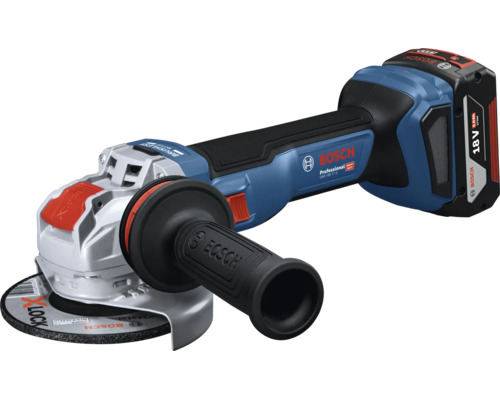 Bosch Professional accu haakse slijper met X Lock systeem en 18 Volt lithium ion accu