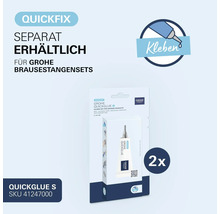 Grohe QuickGlue Set S voor douchestangsets in blisterverpakking inclusief twee lijmtubes en montagebenodigdheden voor boorvrije montage