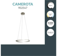 Ronde LED hanglamp Camerota 902547 met dimfunctie instelbare lichtkleur 4300 lumen inclusief LED lichtbron